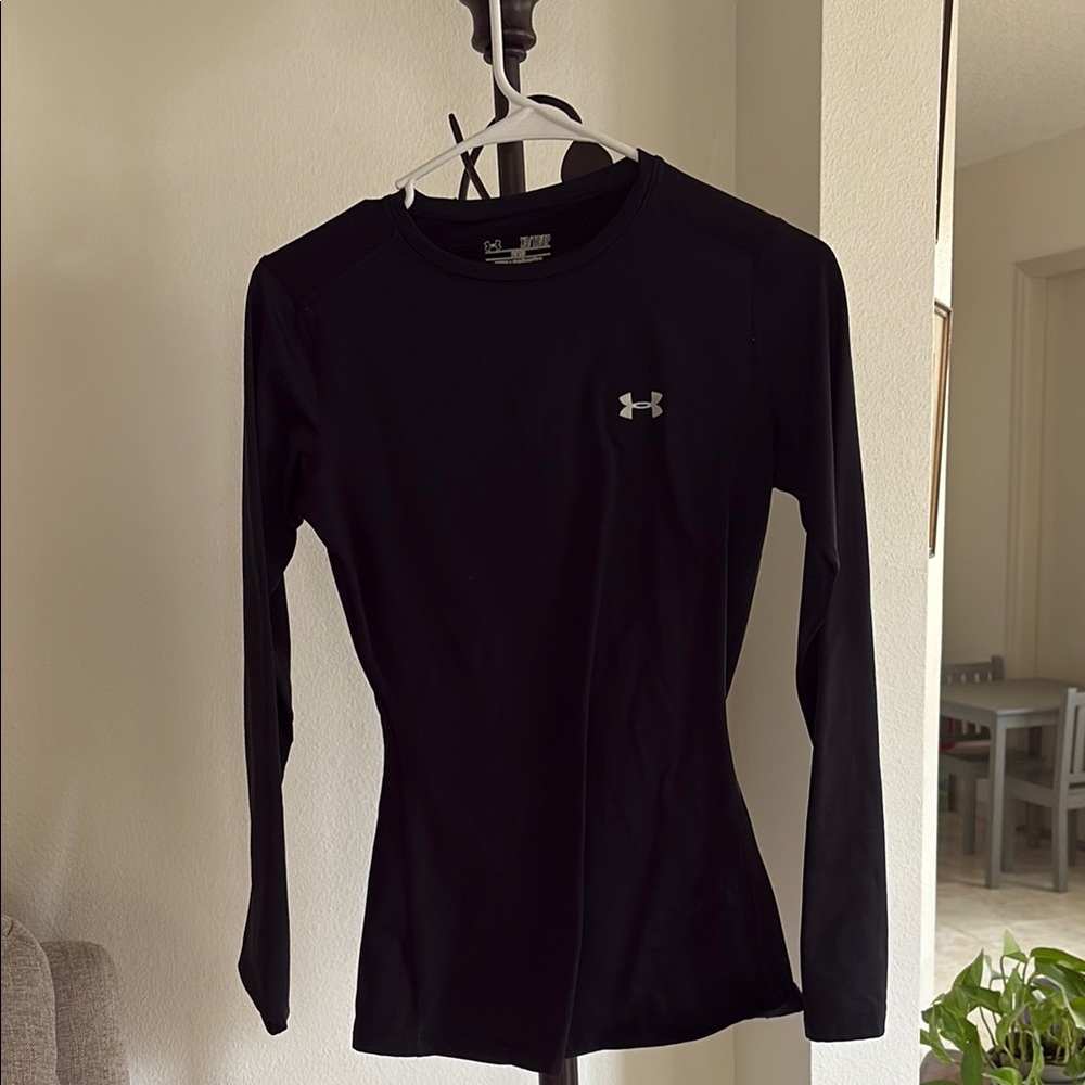 Under Armour Black Fitted Long Sleeve T-Shirt